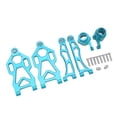 thumbnail image 2 of Brazos de suspensión delanteros superiores e inferiores para coche RC, brazo oscilante delantero superior e inferior con copas de dirección para coches RC SCY 1/16 16101PRO 16102, color azul, 2 of 14