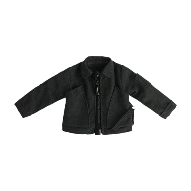Ropa para figuras a escala 1/12, accesorio de disfraz, regalo de moda único y adorable, ropa multifuncional para muñecas miniatura escala 1:12. Abrigo gris oscuro