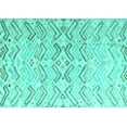 thumbnail image 1 of Ahgly Company Indoor Rectangle Solid Turquoise Blue Modern Area Rugs, 3' x 5', 1 of 4