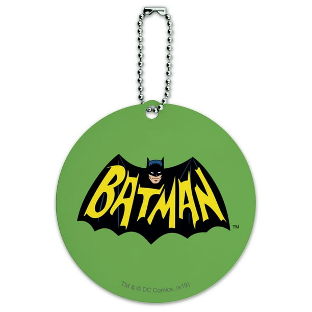 Batman Classic TV Series Logo Round Luggage ID Tag Card Suitcase Carry-On -  