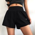 thumbnail image 2 of HOOMEUMY Women's Tennis Shorts Tummy Control High Waisted Casual Stretchy Shorts Summer Shorts Elastic Sports Skorts Skater Shorts with Shorts Underneath Yoga Shorts for Golf Workout Solid Color, 2 of 5
