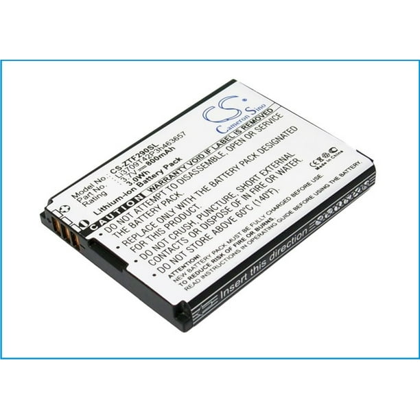 Replacement Battery For ZTE 3.7v 800mAh / 2.96Wh Mobile, SmartPhone