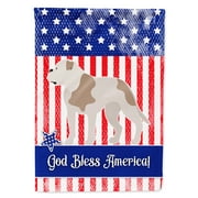 Carolines Treasures BB8429CHF American Bulldog American Flag Canvas House Size Large multicolor