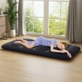 thumbnail image 4 of Costway Matelas Futon Double Japonais pour Sol, Coussin de Couchage, Housse Lavable, Sac de Transport, Noir, 4 of 10