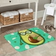 thumbnail image 5 of Kdxio Avocado with Glasses,16" x 24", Non-Slip Front Door Mats,Outdoor Welcome Mat Washable, 5 of 9