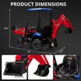 thumbnail image 6 of Litake 4 in 1 Ride on Tractor, Excavator & Bulldozer & Removable Tent, 12V Battery Powered Electric Vehicle with Remote Control, Front Loader, Digger, Horn, EVA Tires, Kids Ride on Car Toy, 6 of 6