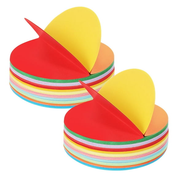 TABLZONE Double Sided Origami Paper Sheets, Round Shape, Assorted Colors, 500 Pieces for Crafts and Art Projects