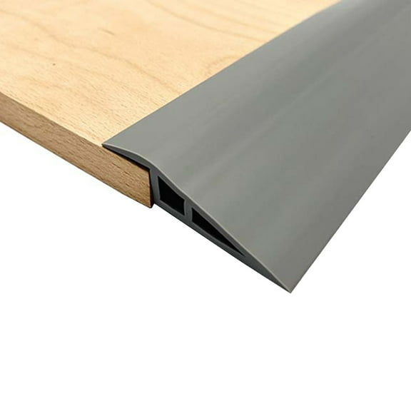 TOP-MAX 1m/3.28ft Self-adhesive PVC Door Threshold Transition Strip Door Threshold Transition Strip Grey