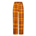 thumbnail image 2 of BiZtdJrK Plaid Print Pants for Men Stretchy Waist Lightweight Lounge Pants Soft Comfy Pajama Pants with Pockets Red M, 2 of 4