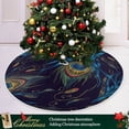 thumbnail image 6 of Coolnut 47.2" Gold Peacock Christmas Tree Skirt, Soft Christmas Tree Mat Merry Xmas Tree Skirt Ornaments for Indoor Outdoor Farmhouse Holiday Party Decoration, 6 of 6