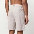 thumbnail image 4 of Domuza Mens Golf Shorts with Pockets Quick Dry Stretch Bermuda Shorts Summer Hiking Casual Work Shorts Beige XL, 4 of 6