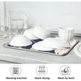 thumbnail image 7 of FREEAMG Floral Hummingbirds Dish Drying Mats Tableware Absorption Water Mat Home Decor Drying Pad for Kitchen Countertop, 16 X 18 Inch, 7 of 7