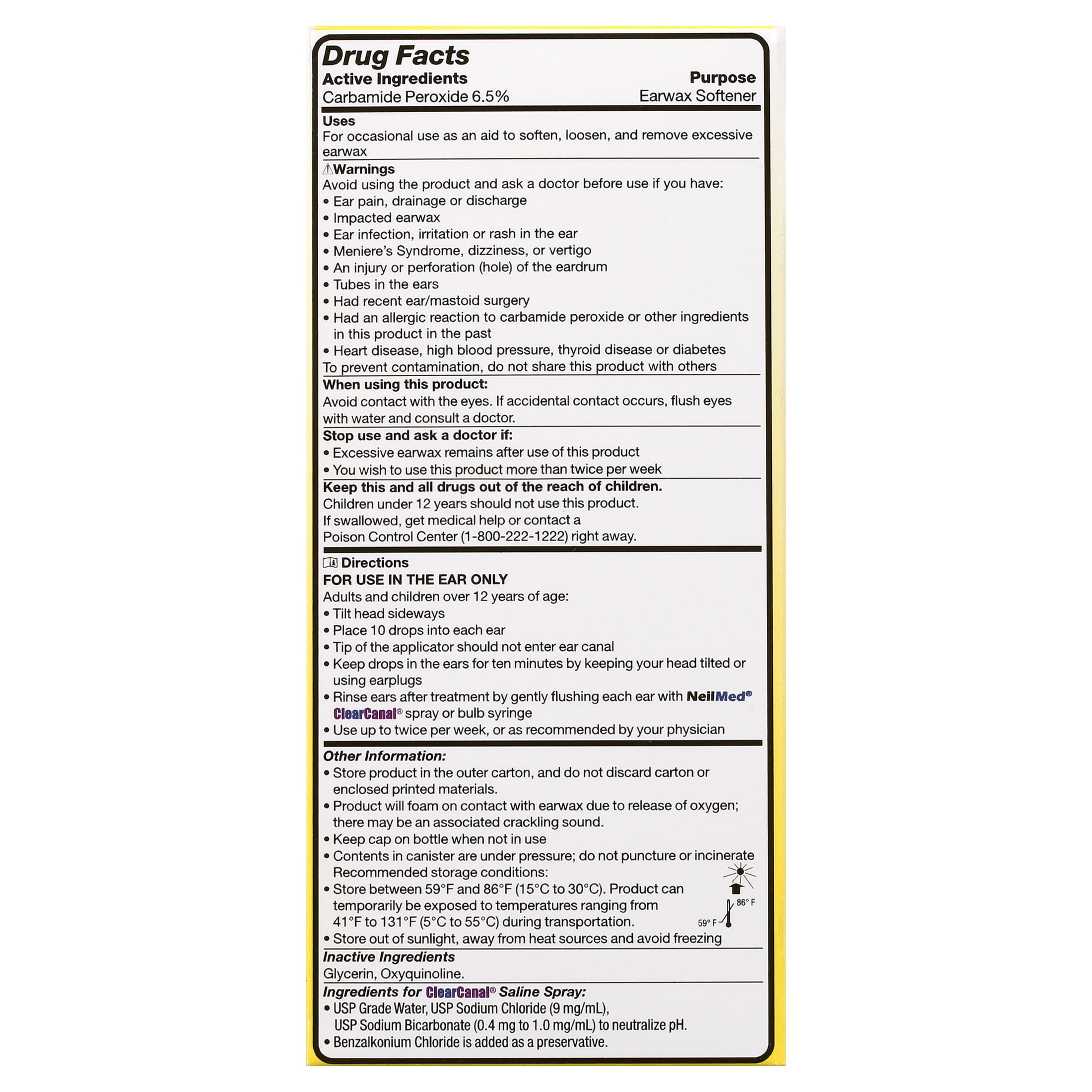 (2 pack) NeilMed ClearCanal Dr. Mehta's Ear Wax Removal Complete Kit, 5 Treatments