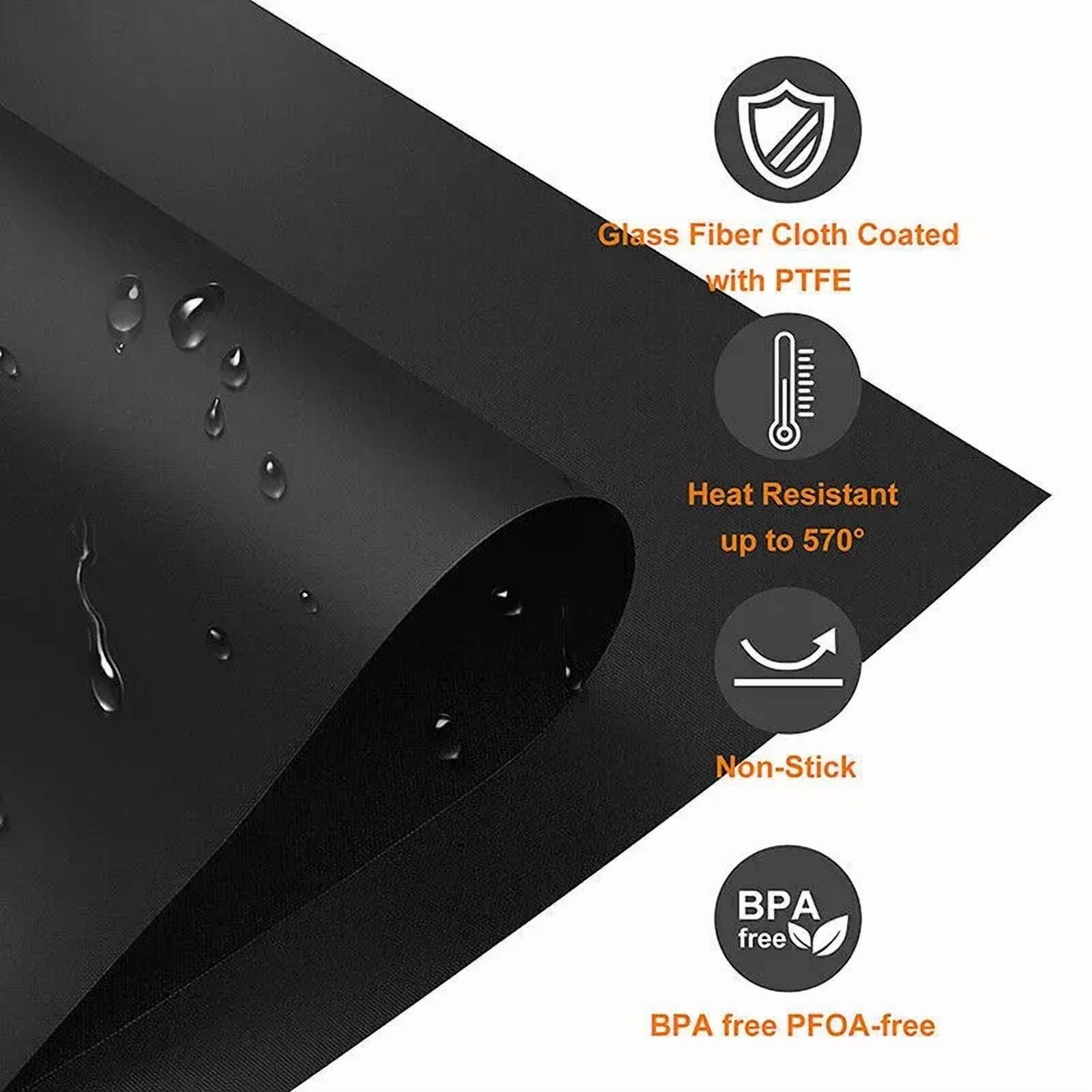 2Pcs Gas Range Stove Top Burner Cover Protector Reusable Non-Stick Liner Kitchen