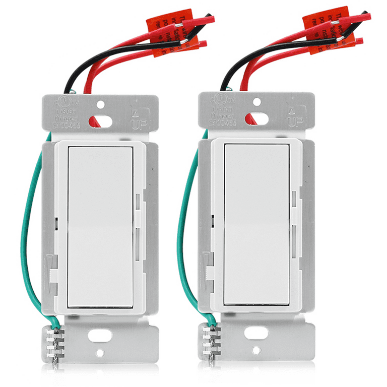 2 Pack Dimmer Light Switch for LED Bulbs 600W 1 Pole 3 Way 2 Pack Dimmer Light Switch for LED Bulbs 600W 1 Pole 3 Way