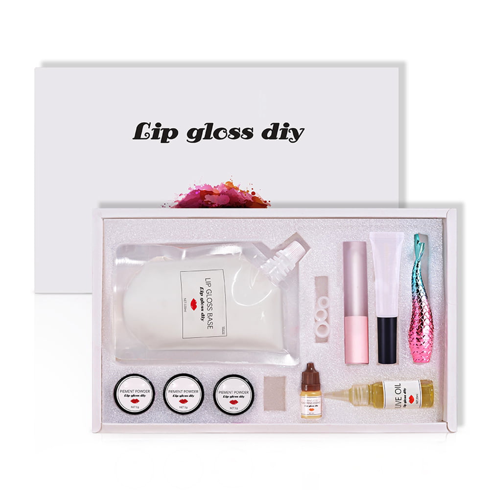 BRIPATI DIY Lip Gloss Making Kit, 46PCS DIY Lip Gloss Kit to Make Your Own  Lip Gloss, Moisturizing Lip Glaze Handmade Set, Beginner Lip Gloss Kit, Lip