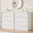 thumbnail image 2 of Cabihome 8 Drawer Dresser, 54"Wide Modern Double Dresser Organizer Cabinet for Living Room, Bedroom, White, 2 of 6