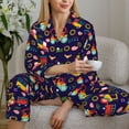 thumbnail image 6 of Daiia cute animals for Women's Long-Sleeved Pajama Set – Soft & Comfortable Sleepwear Button-Up Pajamas Cozy Lounge Wear-Large, 6 of 7