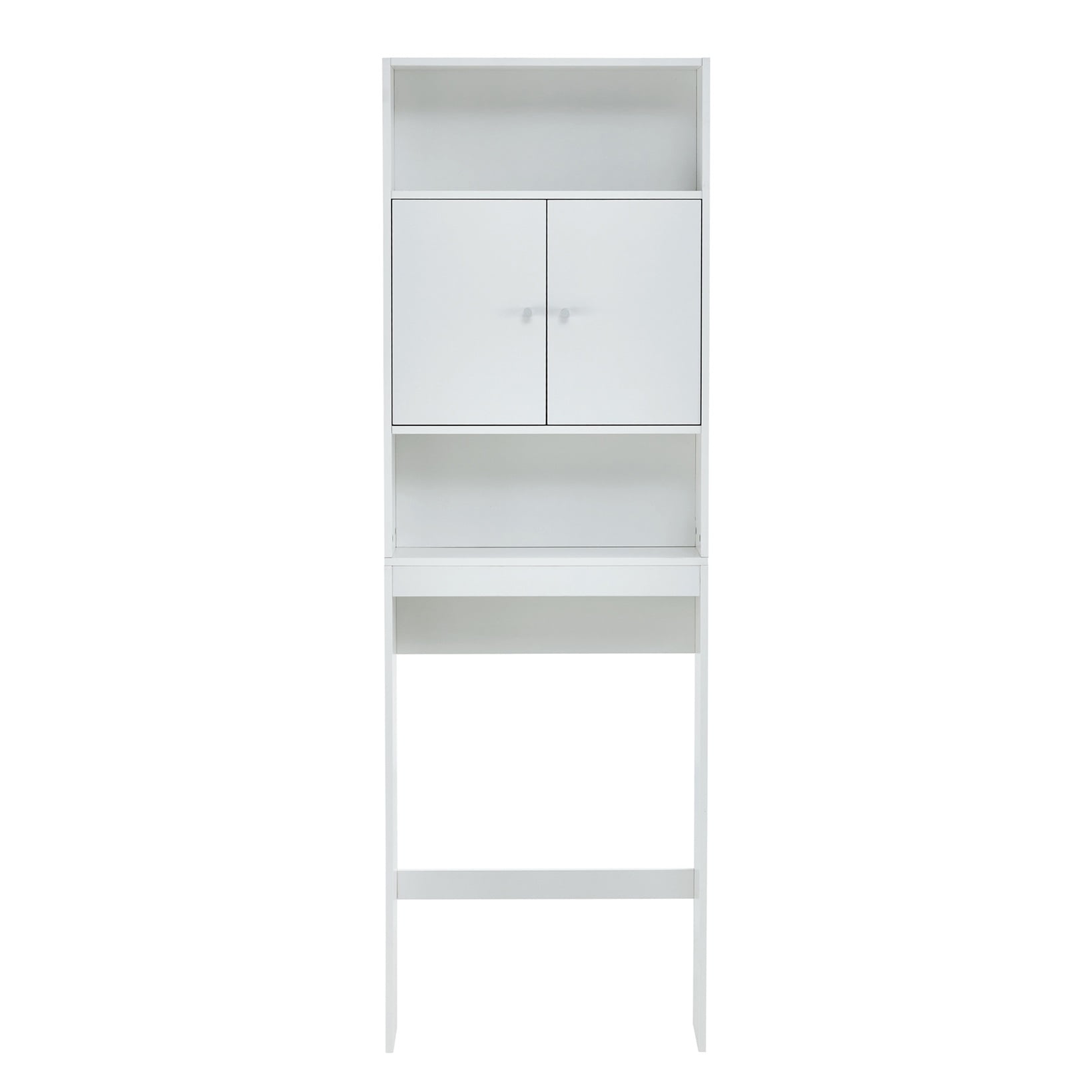 Resenkos Wood Bathroom Over-The-Toilet Storage Cabinet, Modern Bathroom Organizer Space Saver, White Resenkos Wood Bathroom Over-The-Toilet Storage Cabinet, Modern Bathroom Organizer Space Saver, White