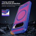 thumbnail image 5 of Decase Magnetic Case for Google Pixel 8 Pro,Heavy Duty Rugged Kickstand Mag-Safe Cover for Women Men,Dual-Layer Protection Military Grade Protective Phone Case for Google Pixel 8 Pro,Blue+Rose, 5 of 7