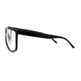 thumbnail image 4 of Lunettes de Vue en Plastique Fines Style Hipster à Monture Corne, Monture Plate, Lentille Transparente, Noir, 4 of 4