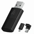thumbnail image 1 of Android Auto Wireless Adapter, Small Android Auto Wireless Dongle Converts Wired to Wireless for Android Auto Cars,1 * Android Wireless Adapter 1 * USB Adapter 1 * Type C Adapter,Black, 1 of 6