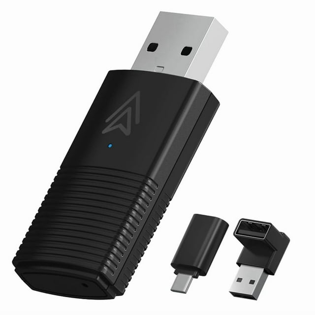 Android Auto Wireless Adapter, Small Android Auto Wireless Dongle Converts Wired to Wireless for Android Auto Cars,1 * Android Wireless Adapter 1 * USB Adapter 1 * Type C Adapter,Black
