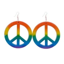 CILENON Pearl Hippie Vintage Earrings Earrings Earrings Tie Pendant Earrings Rainbow Hippie Earrings Earrings (Multi-color,One Size)