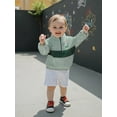 thumbnail image 4 of BemeyourBBs Toddler Boy Shirt Golf Embroidery Striped Half Zipper Long Sleeve Tops, 4 of 9