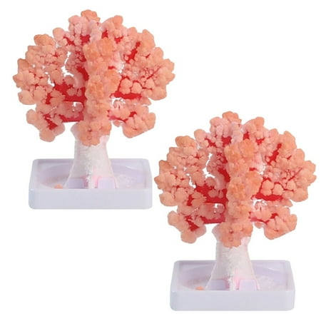 Uanit Flowering Paper Tree Blossoming Cherry Blossom Tree Magical Magic Christmas Tree 2Pcs 10Ml Growing Tree Girls Toy Tree Gift Paper Xmas Boys Christmas Novelty Home Diy