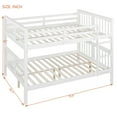 thumbnail image 4 of BELLEMAVE Full over Full Bunk Beds, Wood Bunk Bed with Ladder, Headboard and Footboard, Convertible Bunk Beds for Teens(White), 4 of 13