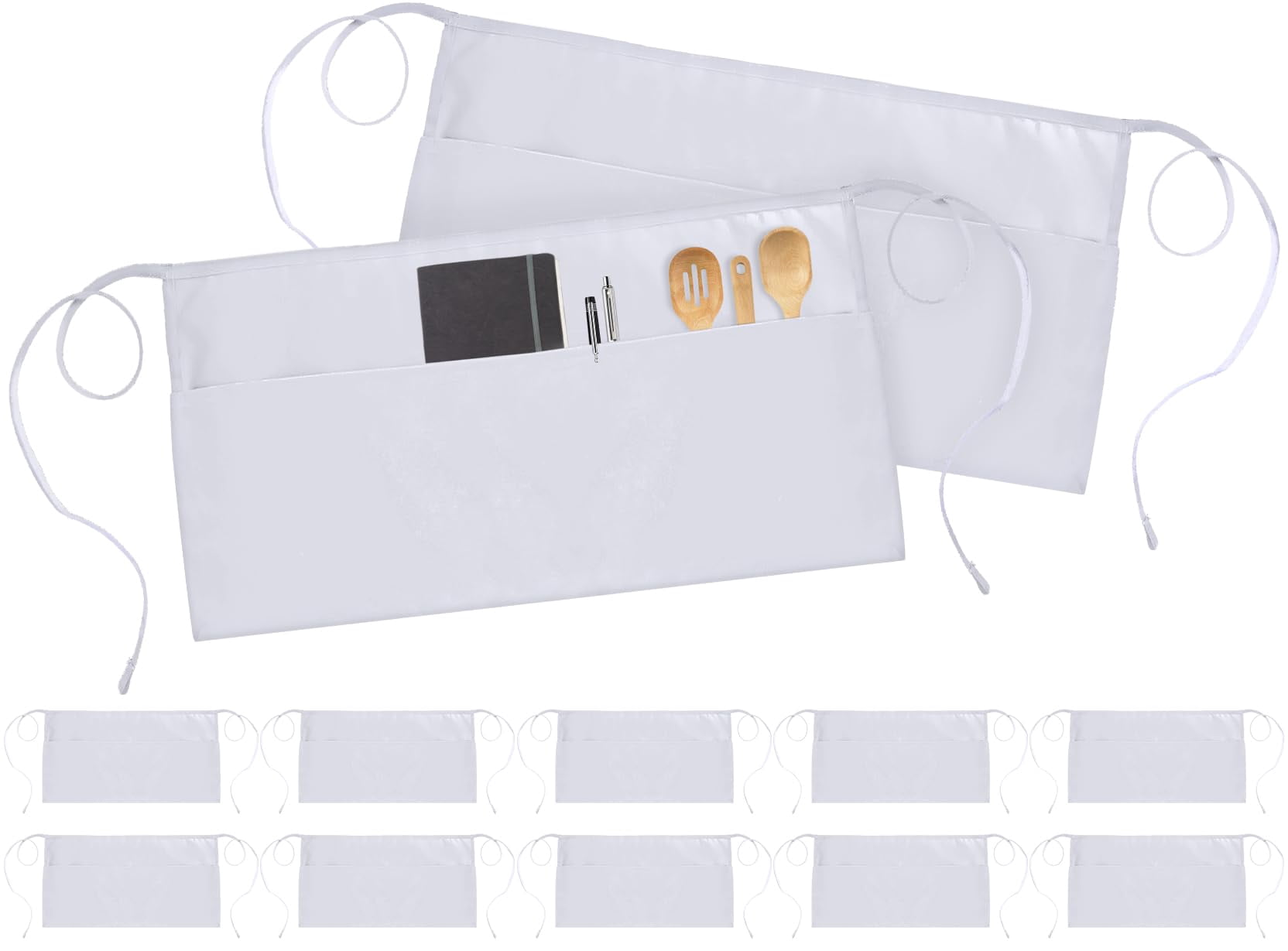 Cooking Aprons White 24x12 Inches (Pack of 12)