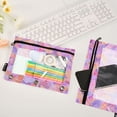 thumbnail image 2 of 2 Pack Flip Folders with Clear PVC Window Binder Pouches 3-Ring Binder Organizer for Office & Home Small Colors Shapes, 2 of 6