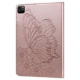 thumbnail image 4 of Allytechgroup iPad Air 13 Inch 2025 2024 Case, Stylish Big Butterfly Design PU Leather Smart Cover Auto Sleep Wake Pencil Holder Flip Stand Shockproof Bumper Case for Apple iPad Air 13" M3 M2,Rosegold, 4 of 9