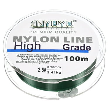 Uxcell 109Yard 8Lb Fluorocarbon Coated Monofilament Nylon Fishing Line Dark Green