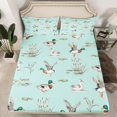 thumbnail image 2 of Homewish Mallard Duck Full Size Sheets,Retro Rustic Plant Bed Sheets,Blue Gray Sheet Sets For Teens,Super Cozy Room Decor,4pcs, 2 of 7