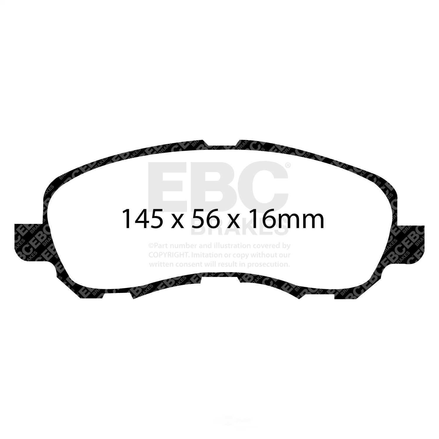 EBC 11-14 Chrysler 200 2.4 Ultimax2 Front Brake Pads Fits select: 2007-2017 JEEP PATRIOT, 2007-2017 JEEP COMPASS
