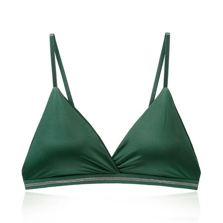 BYHONG Women s Seamless Ice Silk Strapless Bra with Backless Design Wirefree Bra for Women Green M