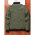 thumbnail image 5 of Eyicmarn Men's Bomber Jackets Solid/Contrast Color Stand Collar Long Sleeve Zip Front Coat with Zipper Pocket, 5 of 6