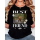 thumbnail image 1 of Women's T Shirts Summer Tops Simple Heart Graphic Shirts Sayings Short Sleeve Vacation Casual Blouse Thankful teeWomen's Retro Minimalist "Best Friend" Dog Print T-Shirt, Casual Comfort Fit, Round N, 1 of 7