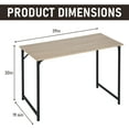 thumbnail image 5 of BestOffice 39.4 inches Computer Desk,Modern Simple Style PC Desk with Metal Frame，Nature, 5 of 7