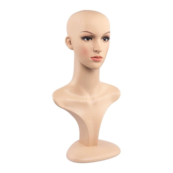 Busto de cabeza de maniquí femenino con maquillaje para joyería, peluquería, peluquería, hogar. Estilo A