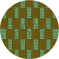 thumbnail image 1 of Ahgly Company Machine Washable Indoor Round Transitional Green Onion Green Area Rugs, 3' Round, 1 of 7