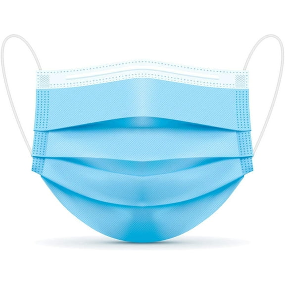 50 Count Disposable Face Masks - For Home & Office - For Indoor & Outdoor use - 3 Ply Breathable & Comfortable Filter Safety Mask