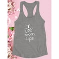 thumbnail image 3 of Mom Life Bowtie And Crown Racerback Tank Women -Image by Shutterstock, Female Large, 3 of 4