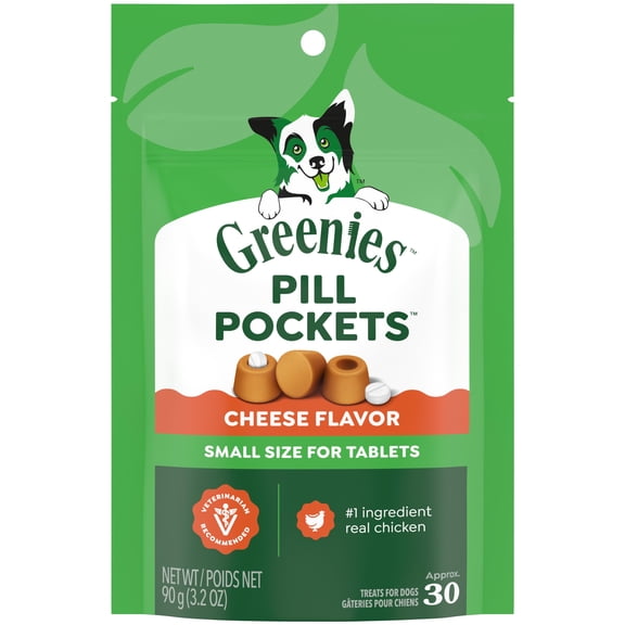 Greenies Pill Pockets Cheese Flavor Treats for Dogs 3.2 oz