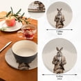 thumbnail image 3 of Rabbit Suit Phone Trivet Mats Pot Holders Cotton Woven Non-Slip Heat Resistant for Hot Pots Pans Pats for Cooking Baking Set of 2, 3 of 7