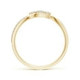 thumbnail image 2 of ANGARA Natural 0.07 Ct. Diamond Infinity Ring in 14K Yellow Gold for Women (Ring Size: 3.5), 2 of 10