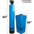 thumbnail image 2 of AFWFilters 1.5 Cubic Foot 48k Whole Home Iron Pro Water Softener with Fine Mesh Resin, 1" Plastic MNPT Connection, and Blue Tanks, 2 of 6