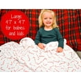 thumbnail image 5 of LollyBanks Candy Cane Baby Holiday Blanket Christmas Muslin Quilt, 47"x47", 1 Pack, 5 of 7